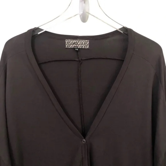 Groceries Apparel | Organic Cotton Hemp Button Up Oversized Slouchy Cardigan Top - Picture 2 of 13